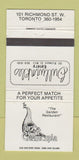 Matchbook Cover - Cornucopia Restaurant Toronto ON 30 Strike