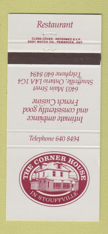 Matchbook Cover - Corner House Stouffville ON restaurant 30 Strike