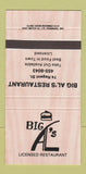 Matchbook Cover - Big Al's Restaurant Ottawa ON? 30 Strike