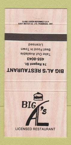 Matchbook Cover - Big Al's Restaurant Ottawa ON? 30 Strike