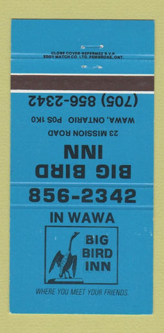 Matchbook Cover - Big Bird Inn Wawa ON 30 Strike