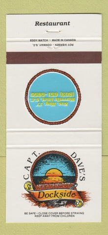 Matchbook Cover - Capt Dave's Dockside Restaurant Murrells Inlet SC 30 Strike