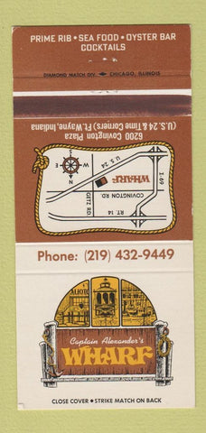 Matchbook Cover - Captain Alexander's Wharf Fort Wayne IN 30 Strike