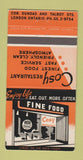 Matchbook Cover - Cosy Restaurant London ON 30 Strike