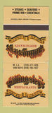 Matchbook Cover Billingsley's Restaurant Los Angeles Van Nuys CA WEAR 30 Strike