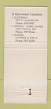 Matchbook Cover - Caf' Casino Scottsdale Phoenix AZ 30 Strike