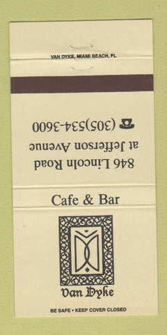 Matchbook Cover - Van Dyke Cafe Bar Miami Beach FL 30 Strike