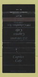 Matchbook Cover - Caprice Cafe New York City WEAR 30 Strike