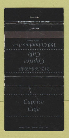 Matchbook Cover - Caprice Cafe New York City WEAR 30 Strike