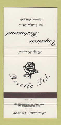 Matchbook Cover - Capriccio Restaurant Toronto ON 30 Strike