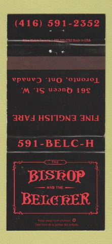Matchbook Cover - Bishop and the Belcher Toronto ON WEAR 30 Strike