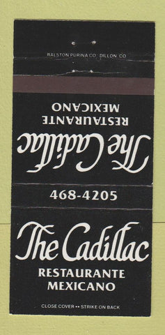 Matchbook Cover - Cadillac Mexican Restaurant Dillon? Colorado 30 Strike