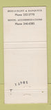 Matchbook Cover - Oxford House Motor Hotel Cafe Angelo Chicago IL 30 Strike