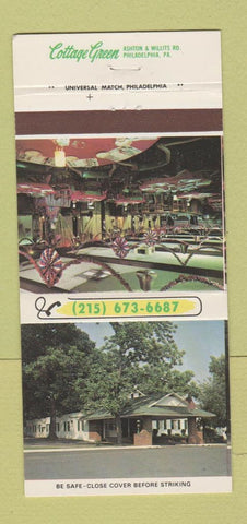 Matchbook Cover - Cottage Green Philadelphia PA 30 Strike