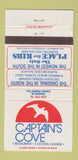 Matchbook Cover - Captain's Cove Pompano Beach Islamorada FL WORN 30 Strike