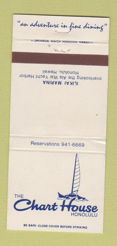 Matchbook Cover - The Chart House Honolulu Hawaii WEAR 30 Strike