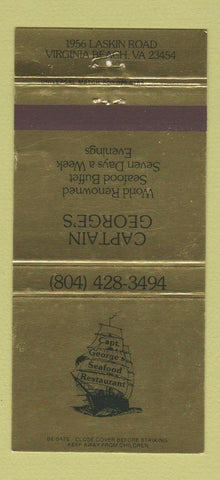 Matchbook Cover - Captain George's Virginia Beach VA 30 Strike