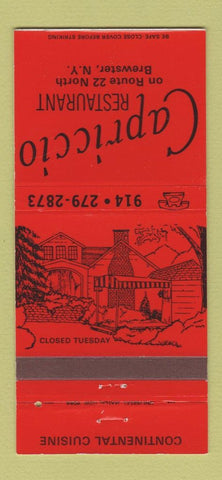 Matchbook Cover - Capriccio Restaurant Brewster NY 30 Strike