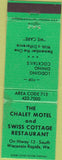Matchbook Cover - Chalet Motel  Wisconsin Rapids WI WEAR