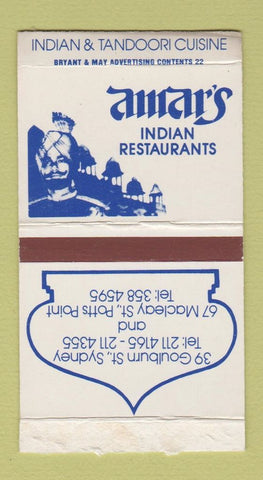 Matchbox - Aimar's? Indian Restaurant Sydney Potts Point Australia