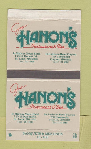 Matchbox - Joe Hanon's Restaurant St Louis Clayton MO #1