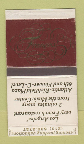 Matchbox - Francois' Restaurant Los Angeles CA WORN