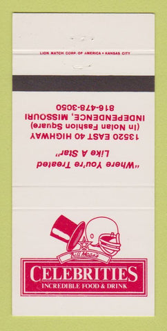 Matchbook Cover - Celebrities Restaurant Independence MO 30 Strike