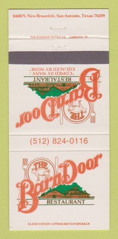 Matchbook Cover - The Barn Door Restaurant San Antonio TX 30 Strike