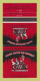 Matchbook Cover - The Caves Fort Lauderdale FL 30 Strike
