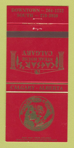 Matchbook Cover - Caesar's Steak House Calgary AB 30 Strike