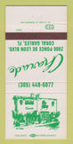 Matchbook Cover - Charade Restaurant Coral Gables FL 30 Strike