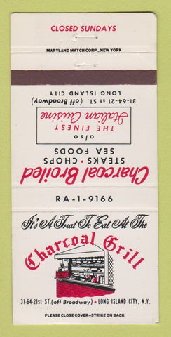 Matchbook Cover - Charcoal Grill Long Island City NY 30 Strike