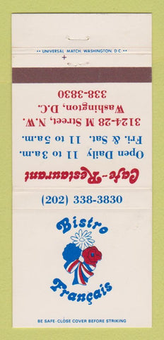 Matchbook Cover - Bistro Francais Washington DC 30 Strike