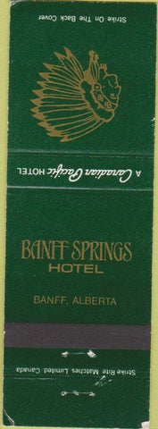 Matchbook Cover - Banff Springs Hotel Banff AB Canada