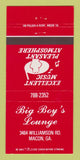 Matchbook Cover - Big Boy's Lounge Macon GA 30 Strike