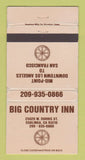 Matchbook Cover - Big Country Inn Coalinga CA WEAR 30 Strike