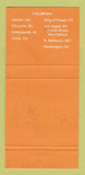 Matchbook Cover - Bertolini's Atlanta GA Charlotte NC Washington DC 30 Strike