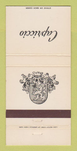 Matchbook Cover - Capriccio Ristorante New York City 30 Strike