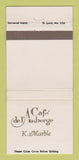 Matchbook Cover - Cafe De l'Auberge WEAR 30 Strike