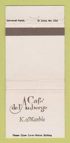 Matchbook Cover - Cafe De l'Auberge WEAR 30 Strike