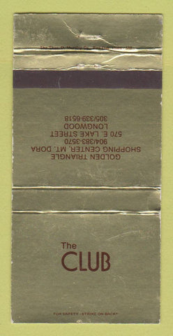 Matchbook Cover - The Club Mount Dora Longwood FL WEAR 30 Strike