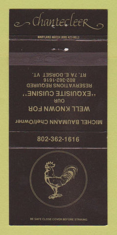Matchbook Cover - Chantecleer Restaurant Dorset VT 30 Strike