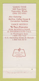 Matchbook Cover - Chantrells Restaurant Tumwater WA 30 Strike