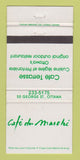 Matchbook Cover - Cafe Terrasse Ottawa ON Cafe de Marche WEAR #1 30 Strike