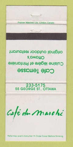 Matchbook Cover - Cafe Terrasse Ottawa ON Cafe de Marche WEAR #1 30 Strike