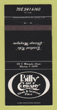 Matchbook Cover - Billy and Company Restaurant Wheeling IL 30 Strike