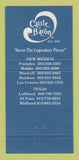 Matchbook Cover - Cattle Baron Restaurant Portales Hobbs Roswell NM 30 Strike