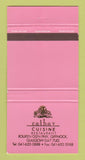 Matchbook Cover - Cathay Restaurant Glasgow Scotland  30 Strike