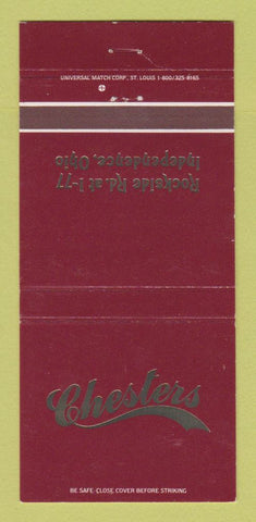 Matchbook Cover - Chesters Independence OH 30 Strike