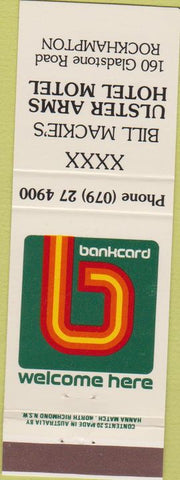 Matchbook Cover - Mackie's Ulster Arms Motel Rockinghamton
